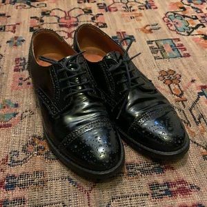Madewell Black Leather Keaton Oxfords